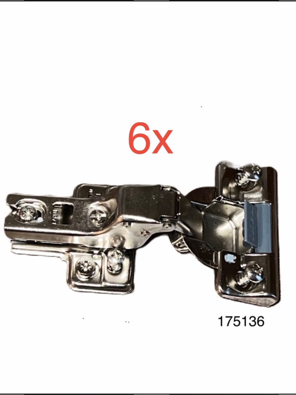 (6)x part 175136 Plate And Hinge with b-in Damper replacement for IKEA furniture